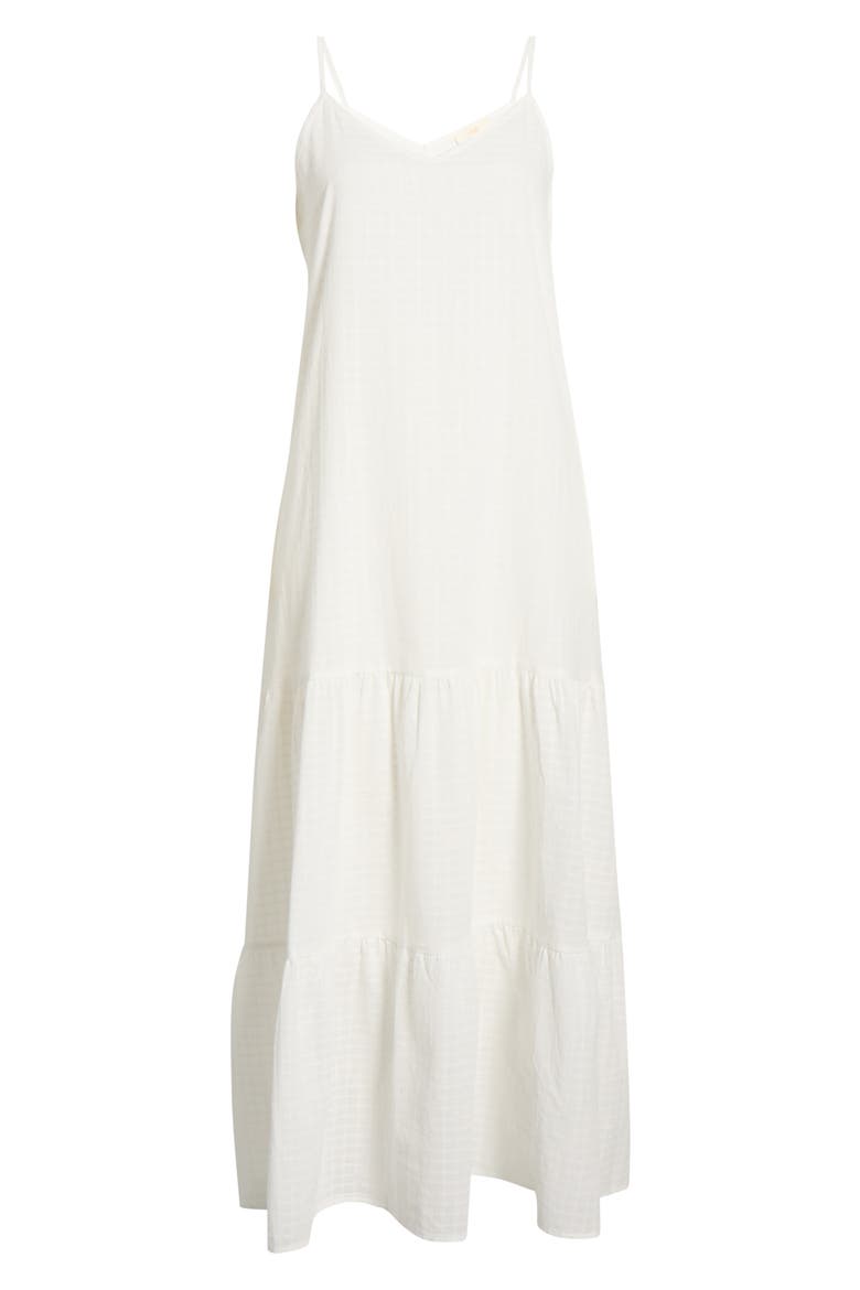 Tiered Maxi Cover-Up Dress, Alternate, color, WHITE