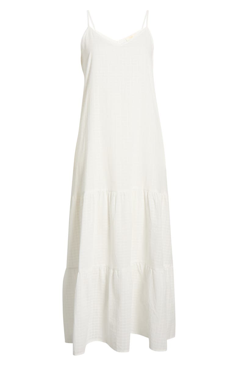 Elan Tiered Maxi Cover-Up Dress, Alternate, color, White
