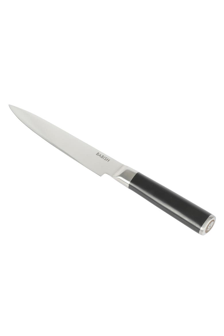 8 Inch Stainless Steel Full Tang Carving Knife in Black, Main, color, Black