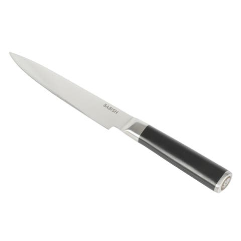 8 Inch Stainless Steel Full Tang Carving Knife in Black