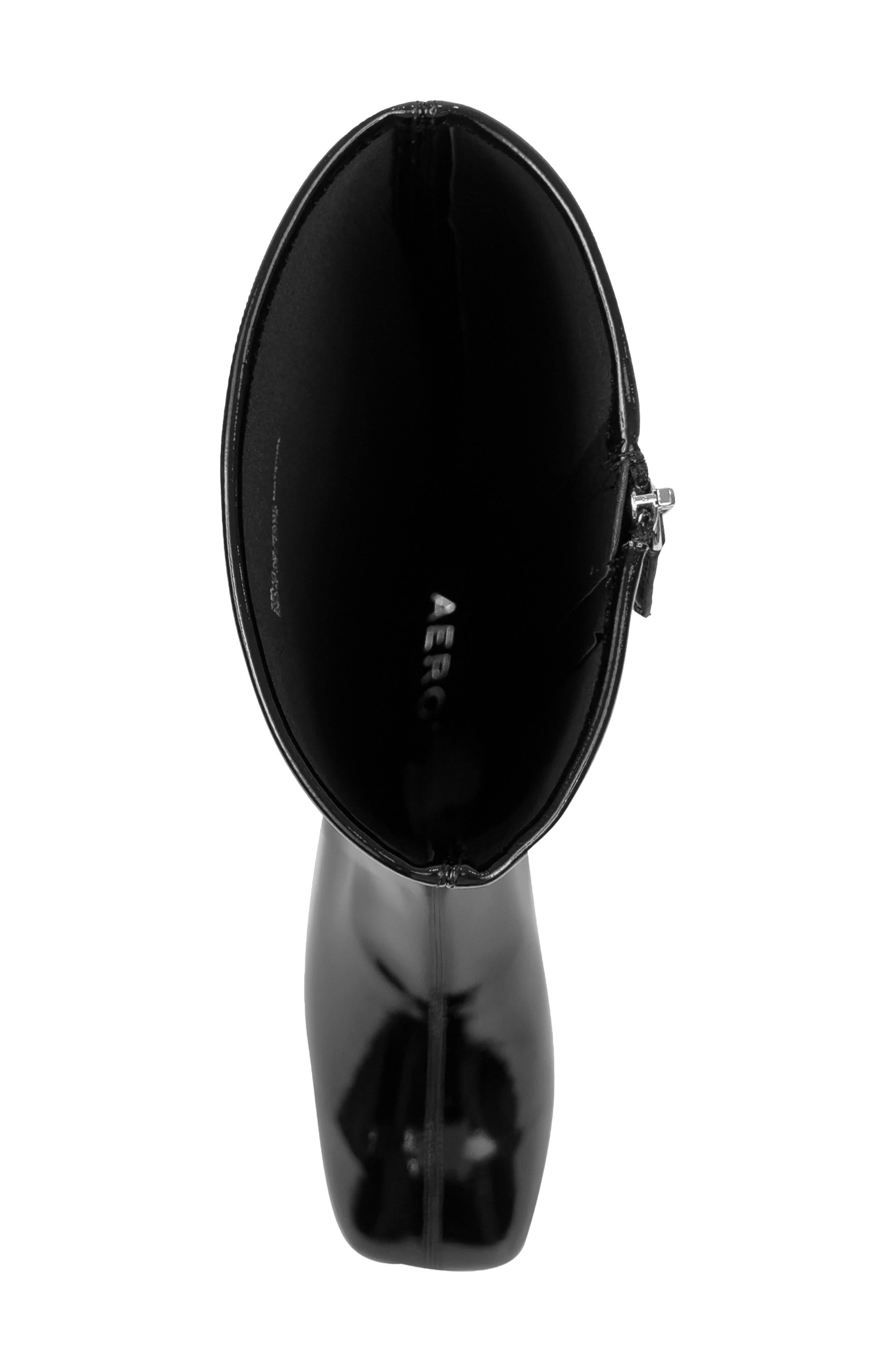 Aerosoles Nana Knee High Boot, Alternate, color, Black Stretch Crinkle Patent