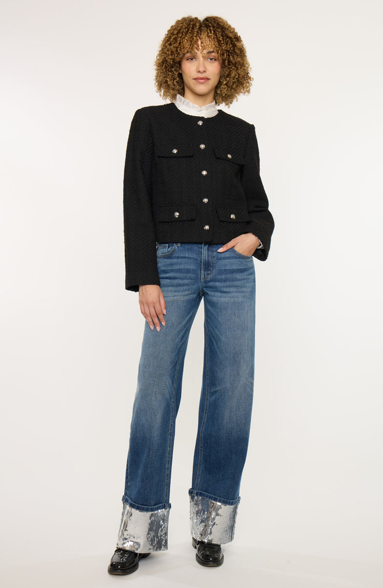 KanCan Vivianne Mid Rise Wide Leg Jeans, Main, color, Medium Wash