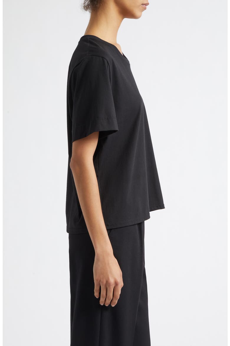 Kari Cotton T-Shirt, Alternate, color, BLACK