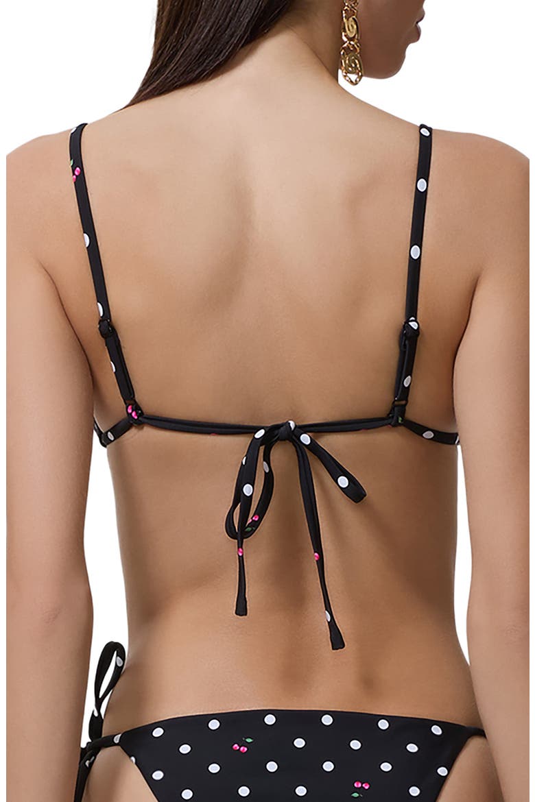 Capri Triangle Bikini Top, Alternate, color, CHERRY DOTS