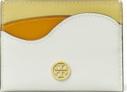 Tory Burch Robinson Colorblock Spazzolato Leather Card Case