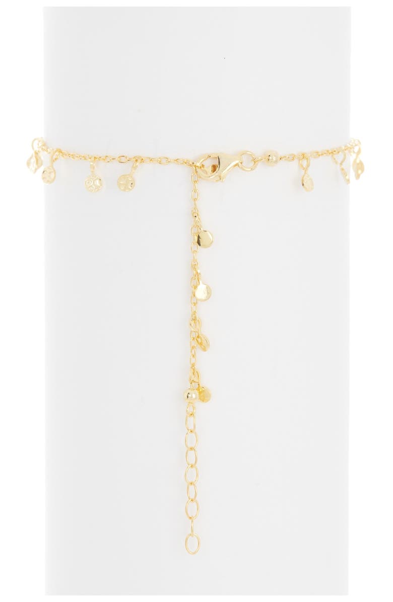 Adornia 14K Yellow Gold Plated Confetti Anklet, Alternate, color, Yellow