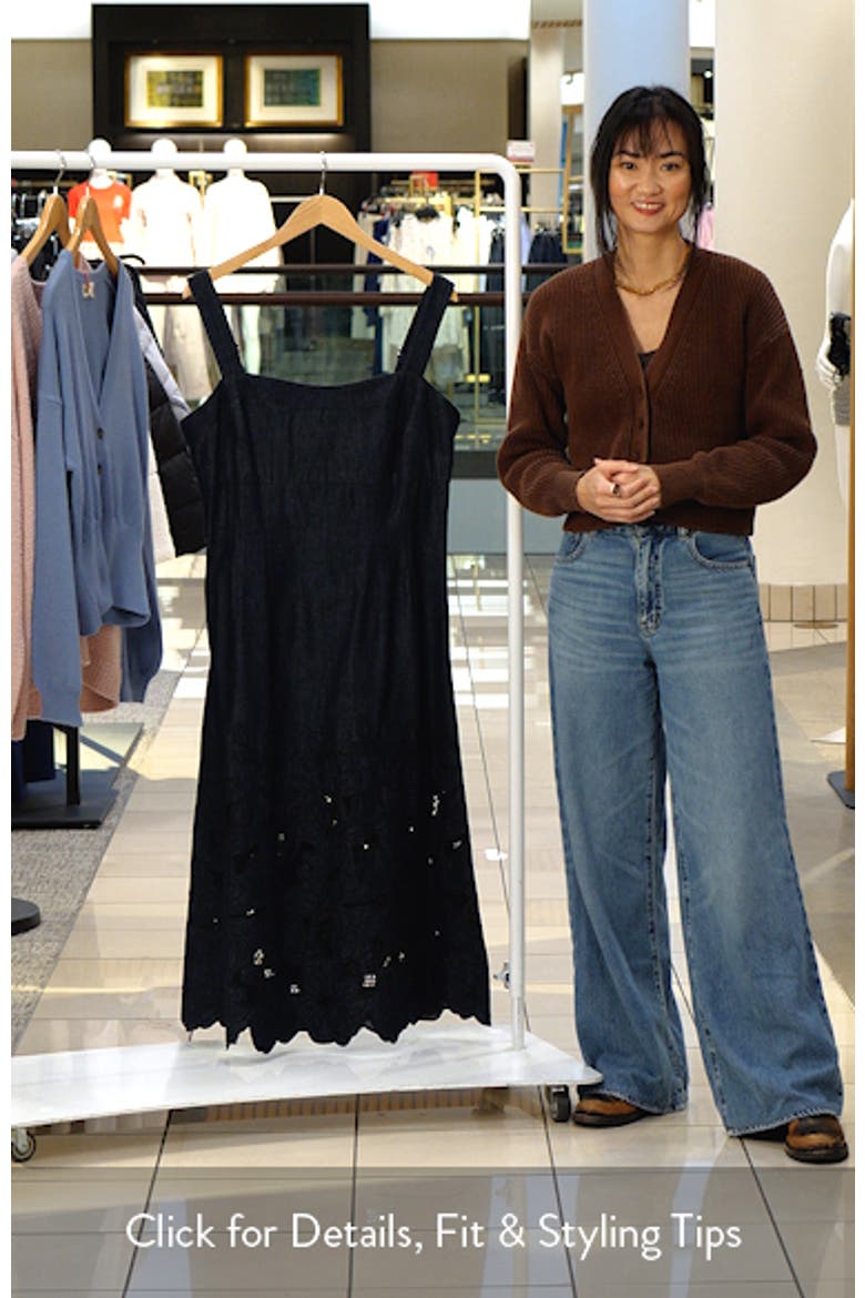 Rosaura Eyelet Embroidery Denim Dress video