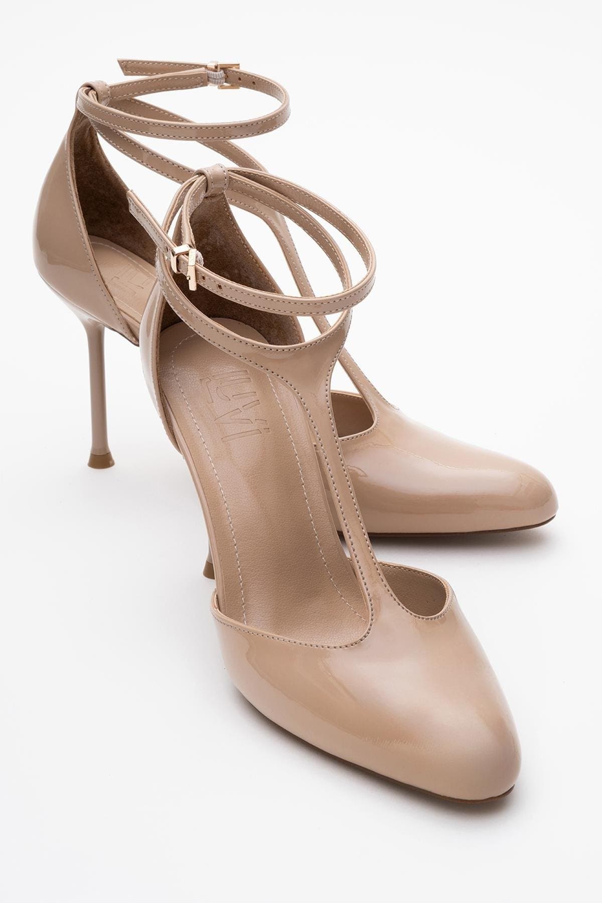 Jon T Strap Pump, Alternate, color, Beige Patent