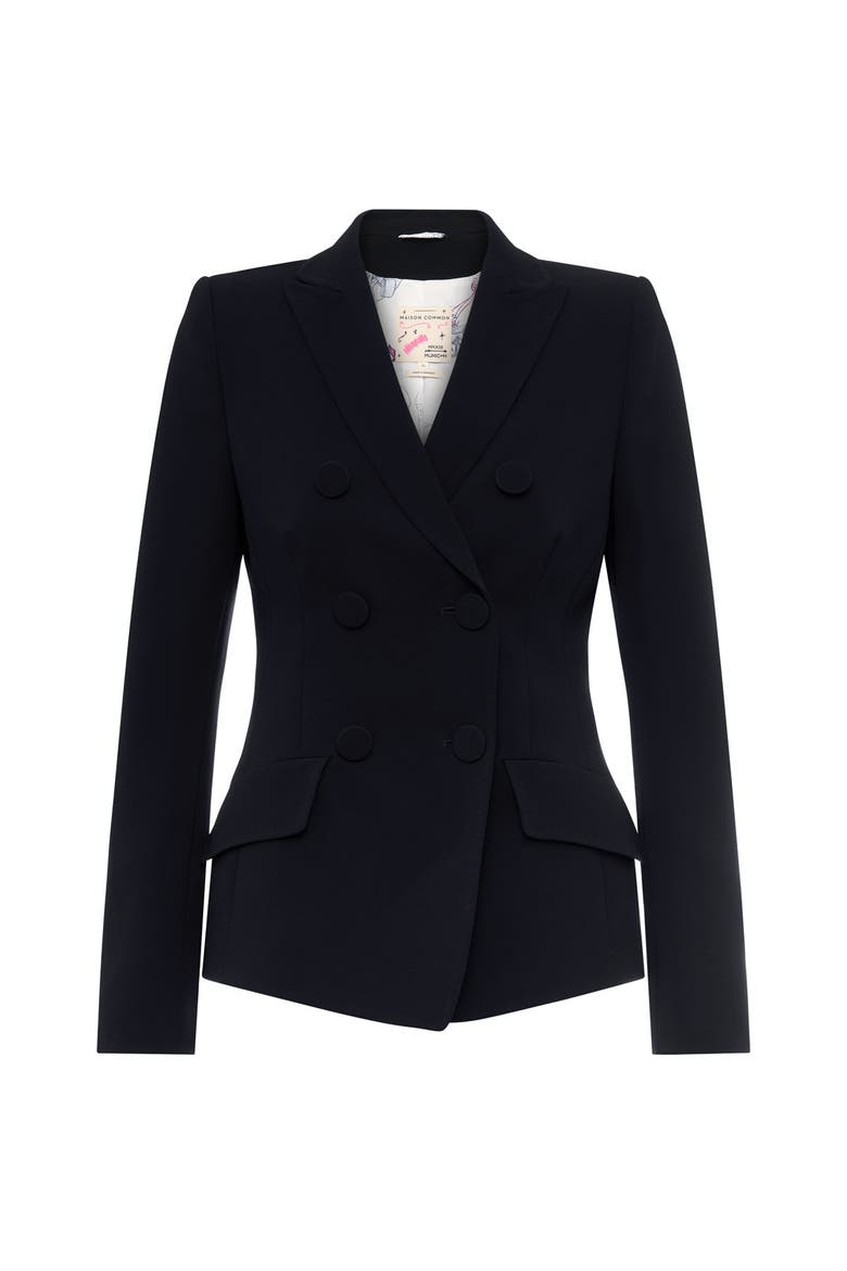 Double Breasted Travel Safe Blazer, Main, color, Black