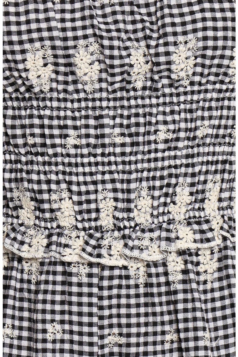 Yulissa Strapless Jumpsuit, Alternate, color, BLACK GINGHAM BRODERIE