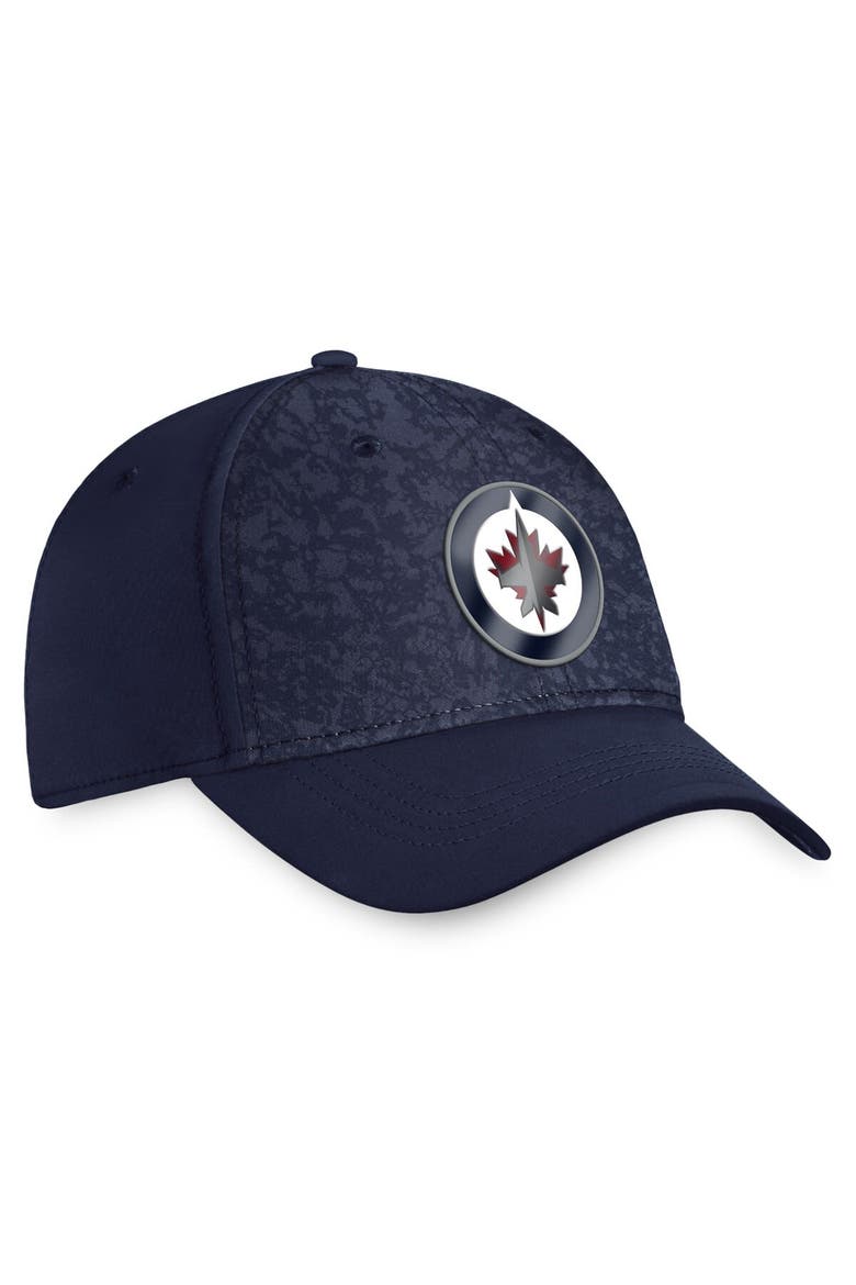 Men's Fanatics Branded  Navy Winnipeg Jets Authentic Pro Rink Flex Hat, Alternate, color, Navy