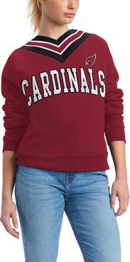 Tommy Hilfiger Women's Tommy Hilfiger Cardinal Arizona Cardinals Heidi V-Neck Pullover Sweatshirt