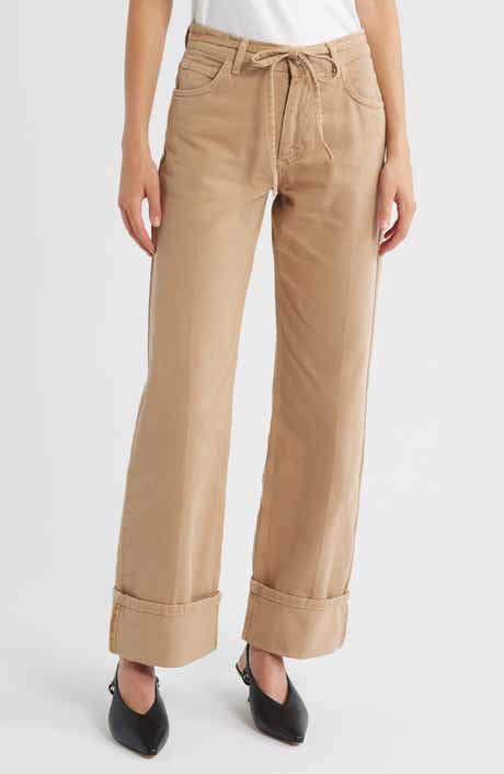 Damson Madder Sylvie Drawstring Cuffed Wide Leg Jeans
