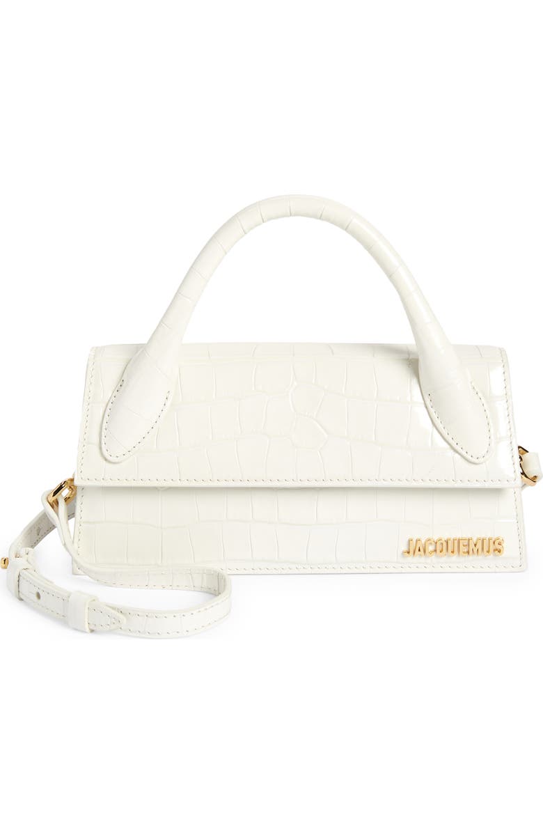 Jacquemus Le Chiquito Long Leather Top Handle Bag, Main, color,