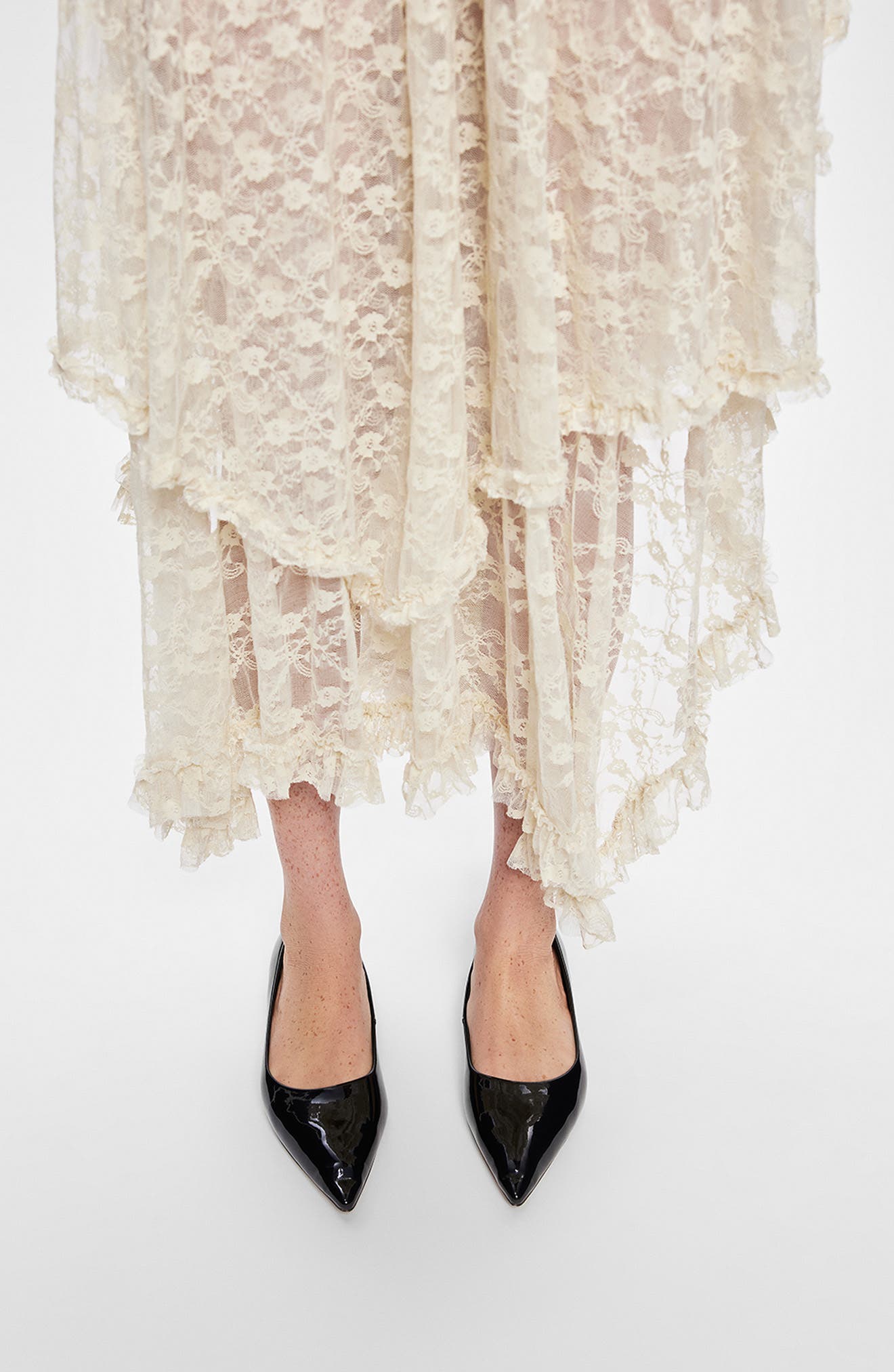 ALDO Stessy Pointed Toe Flat, Alternate, color, Black