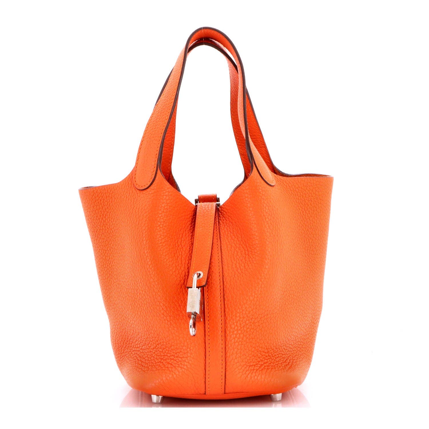 Picotin Lock Bag Clemence PM, Main, color, Orange