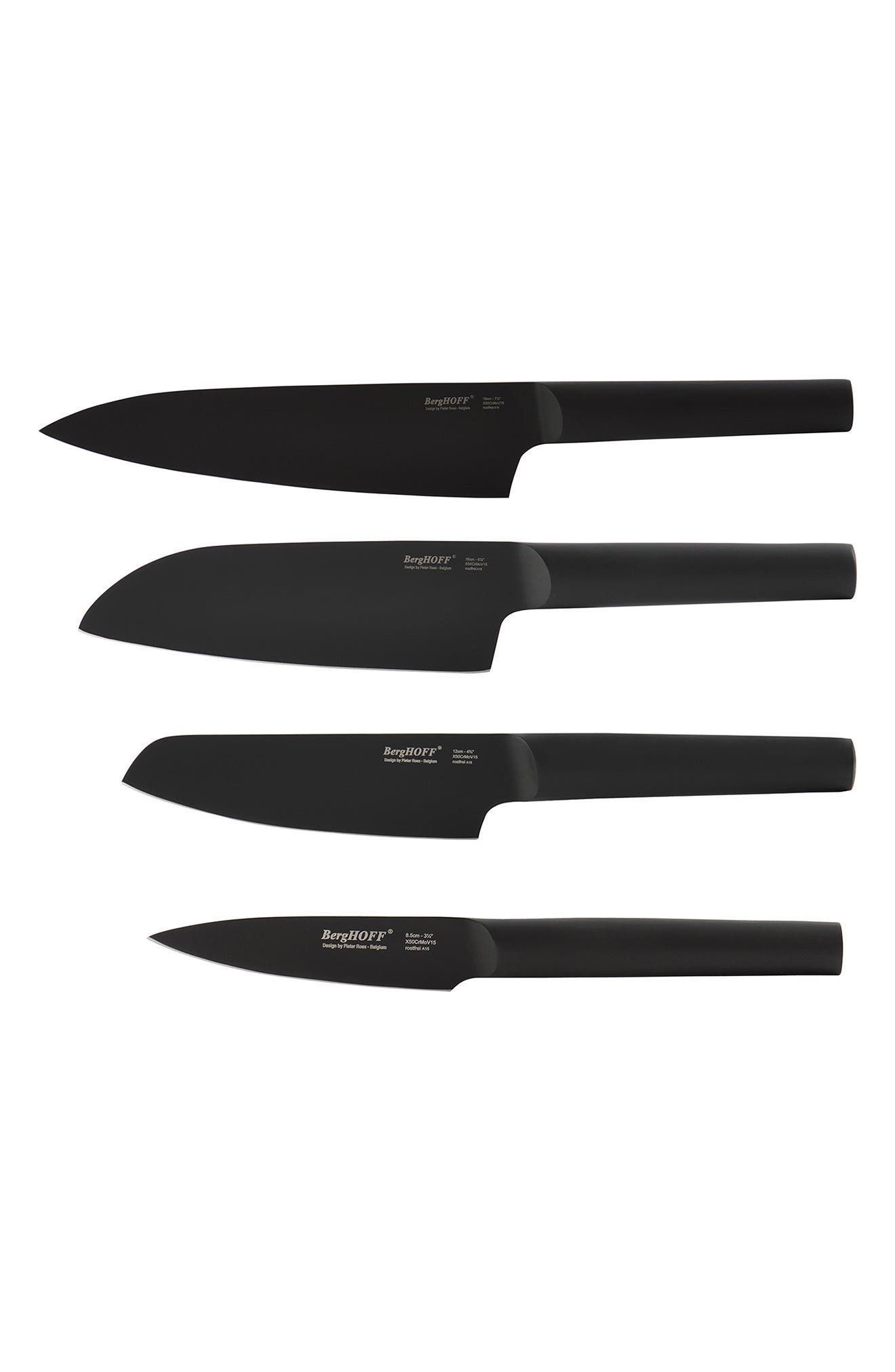 BergHOFF INTERNATIONAL Ron 4-Piece Knife Set - Black