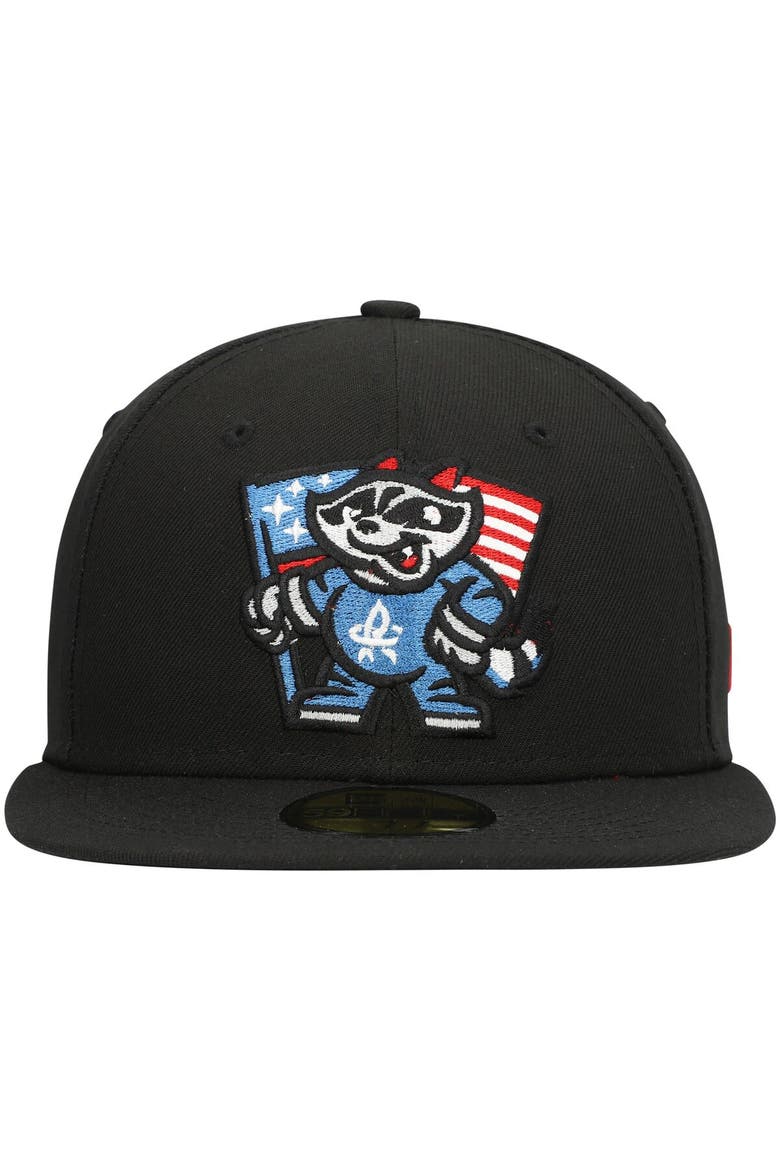 Men's New Era Black Rocket City Trash Pandas Authentic Collection Team Alternate 59FIFTY Fitted Hat, Alternate, color, Black