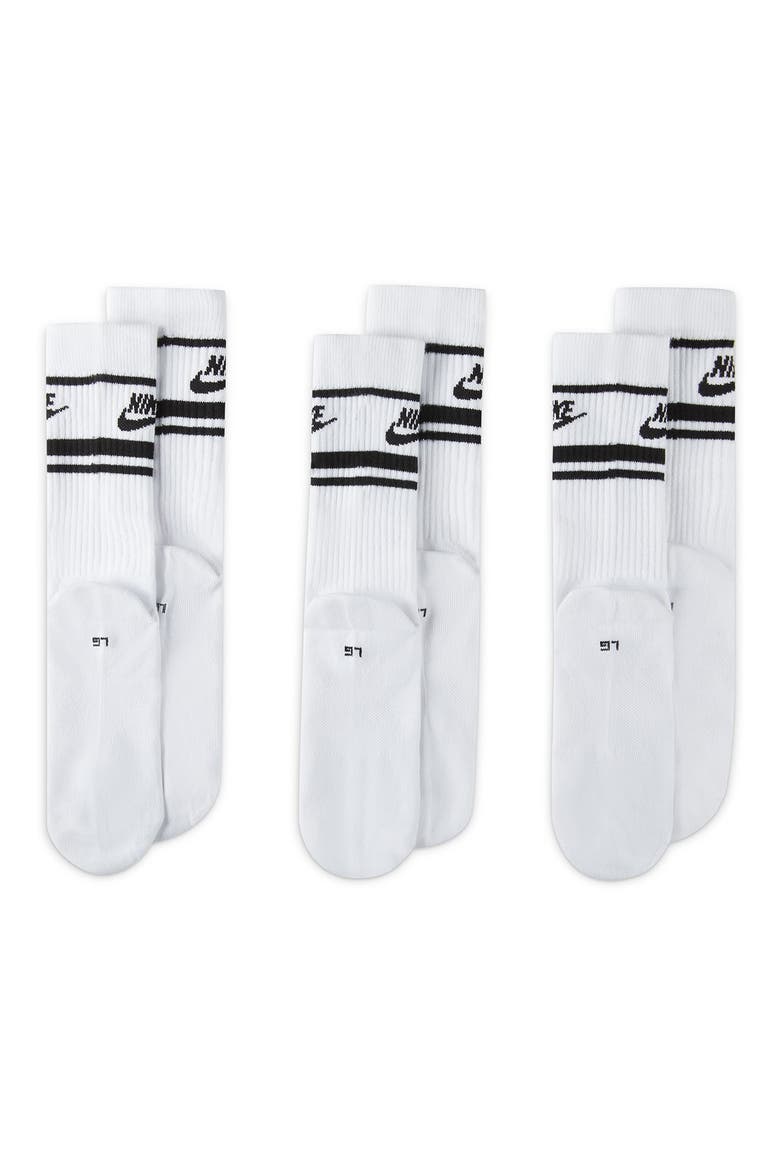 3-Pack Dri-FIT Everyday Essentials Crew Socks, Alternate, color, 103 WHITE/BLACK