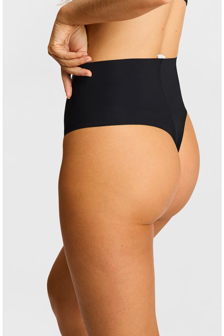 Control Top Thong, Alternate, color, BLACK