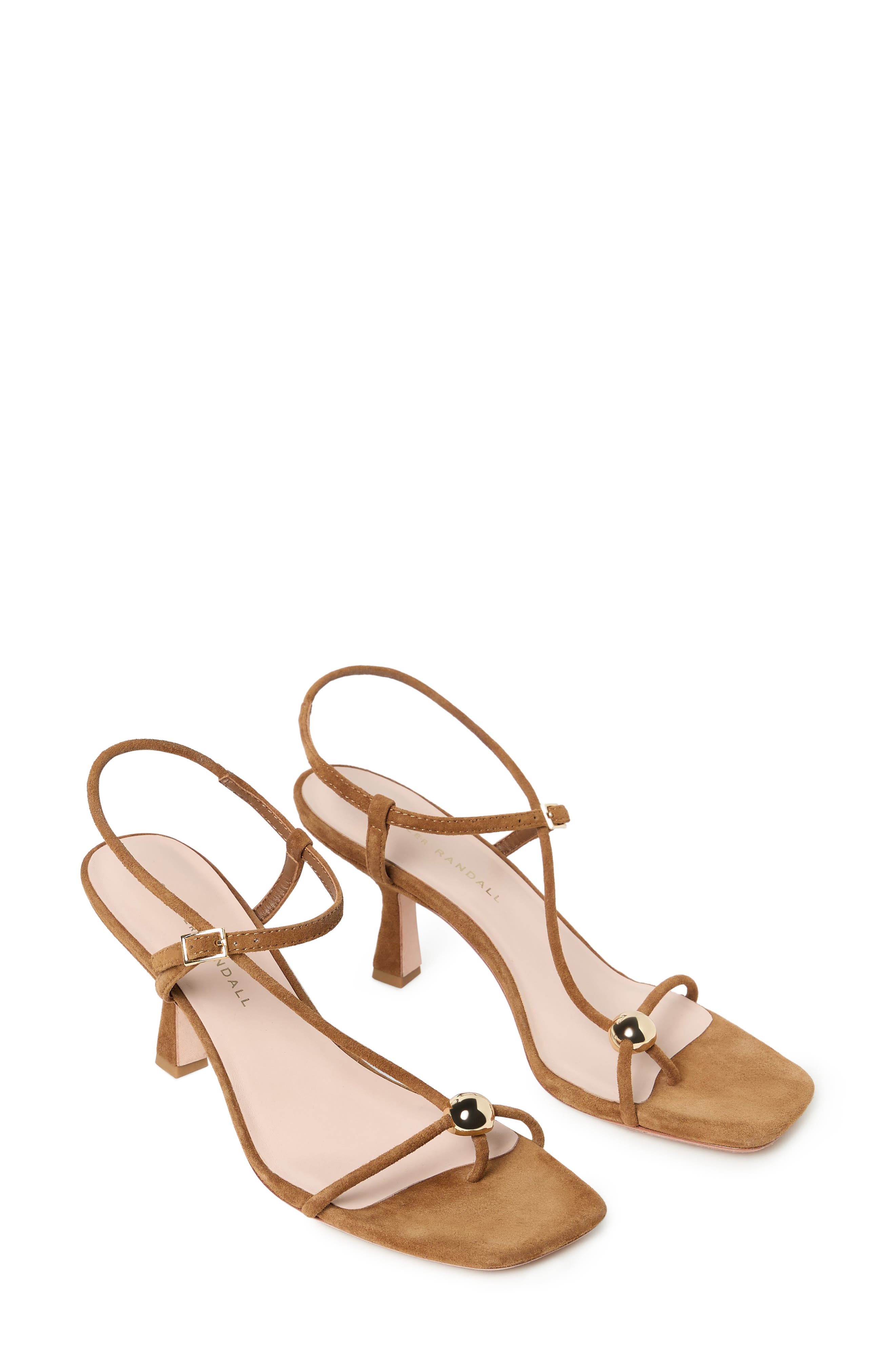 Loeffler Randall Triana Strappy Leather Sandal, Alternate, color, Cacao