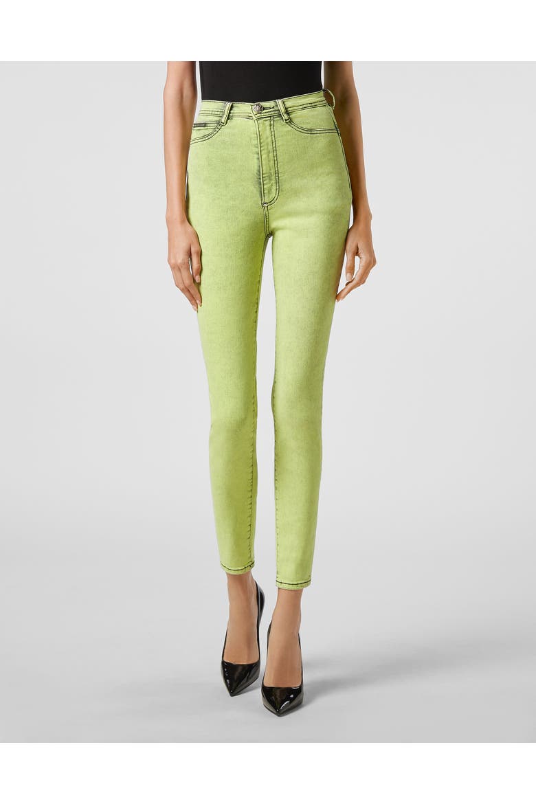 Super High Waist Jegging Women, Main, color, AcidYellow