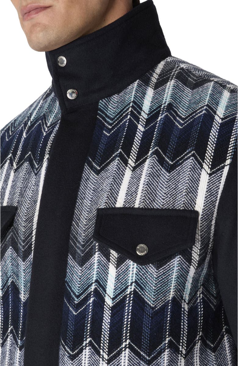 Missoni Field Jacket With Zigzag Pattern, Alternate, color, Black & Blue