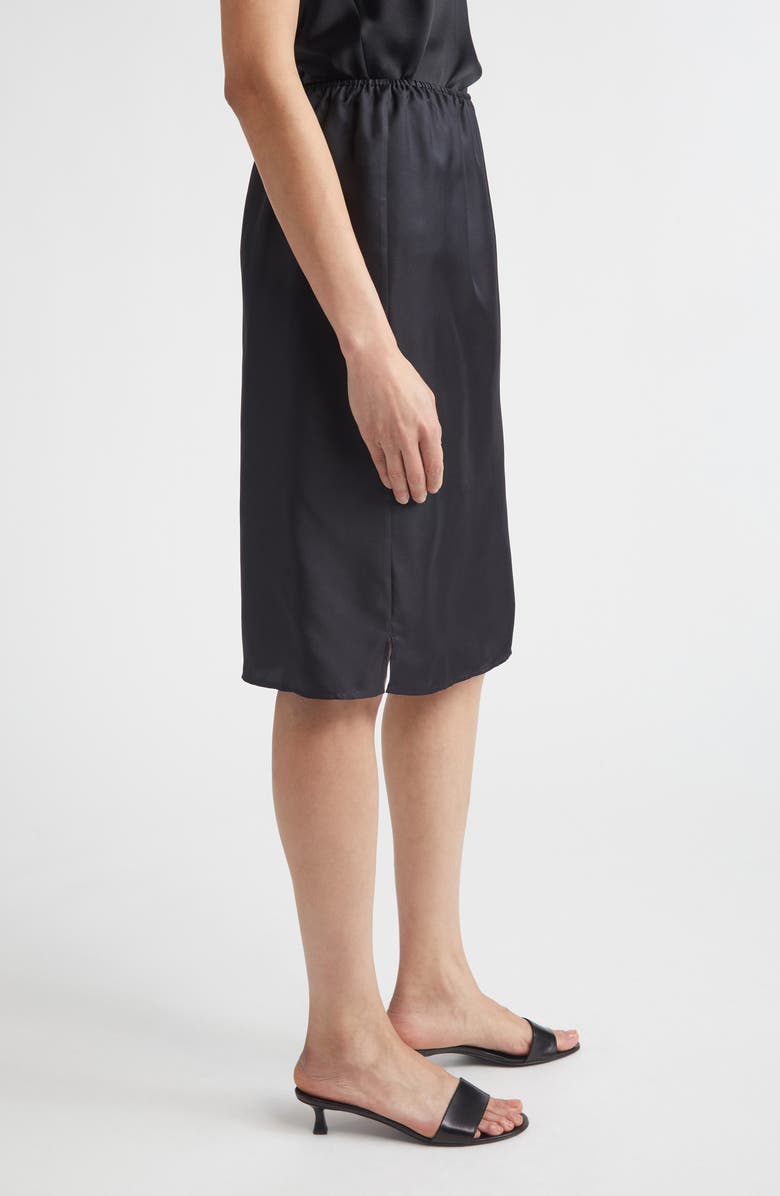 LOULOU DE SAISON Vasali Silk Skirt, Alternate, color, Black