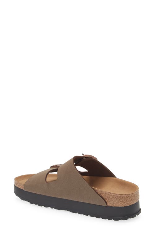 Birkenstock Women's Arizona Flex Nubuck Leather Platform Sandals From Finish Line In Mocha