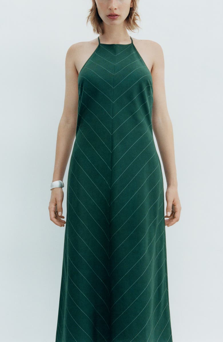 MANGO Chevron Racerback Midi Dress, Alternate, color, 