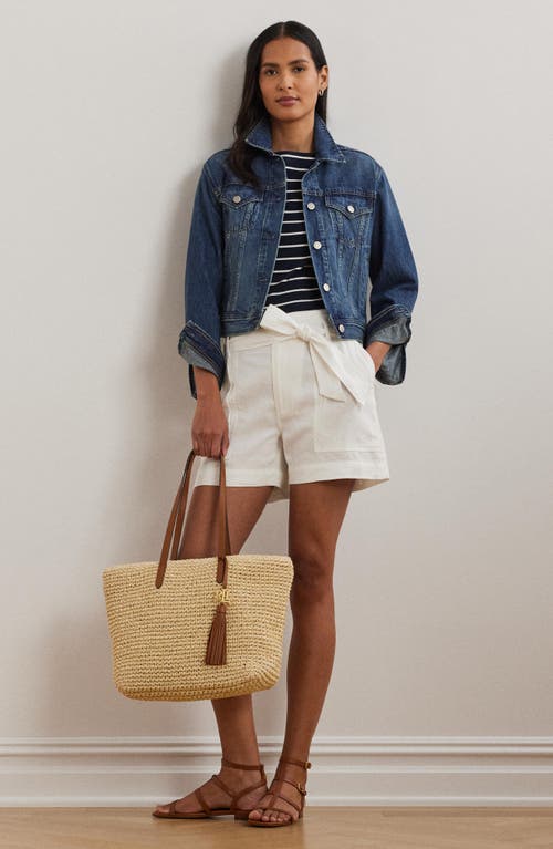 Shop Ralph Lauren Lauren  Denim Trucker Jacket In Haze Wash