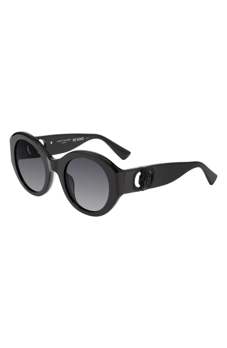 Kurt Geiger London 51mm Sunglasses, Alternate, color, Black/ Dark Grey Sf