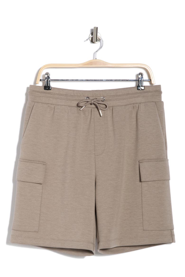 Scuba Knit Interlock Cargo Shorts, Alternate, color, TAUPE