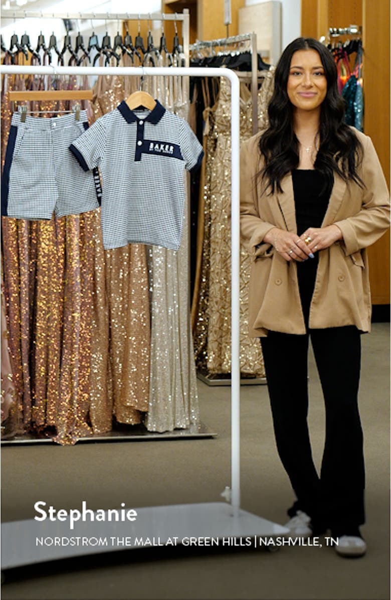 Kids' Geo Jacquard Cotton Polo & Shorts Set, sales video thumbnail