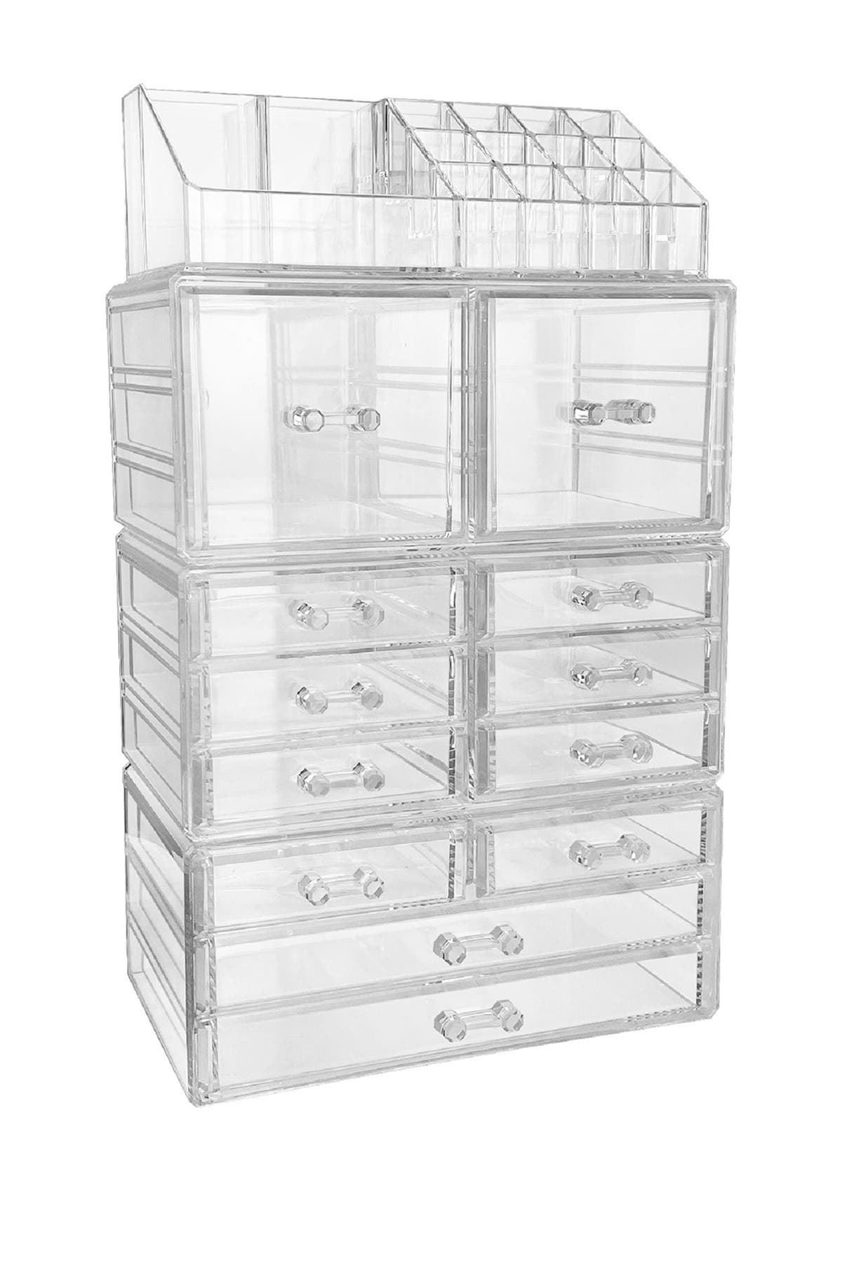 Makeup and Jewelry Storage Case Display Set - Marble