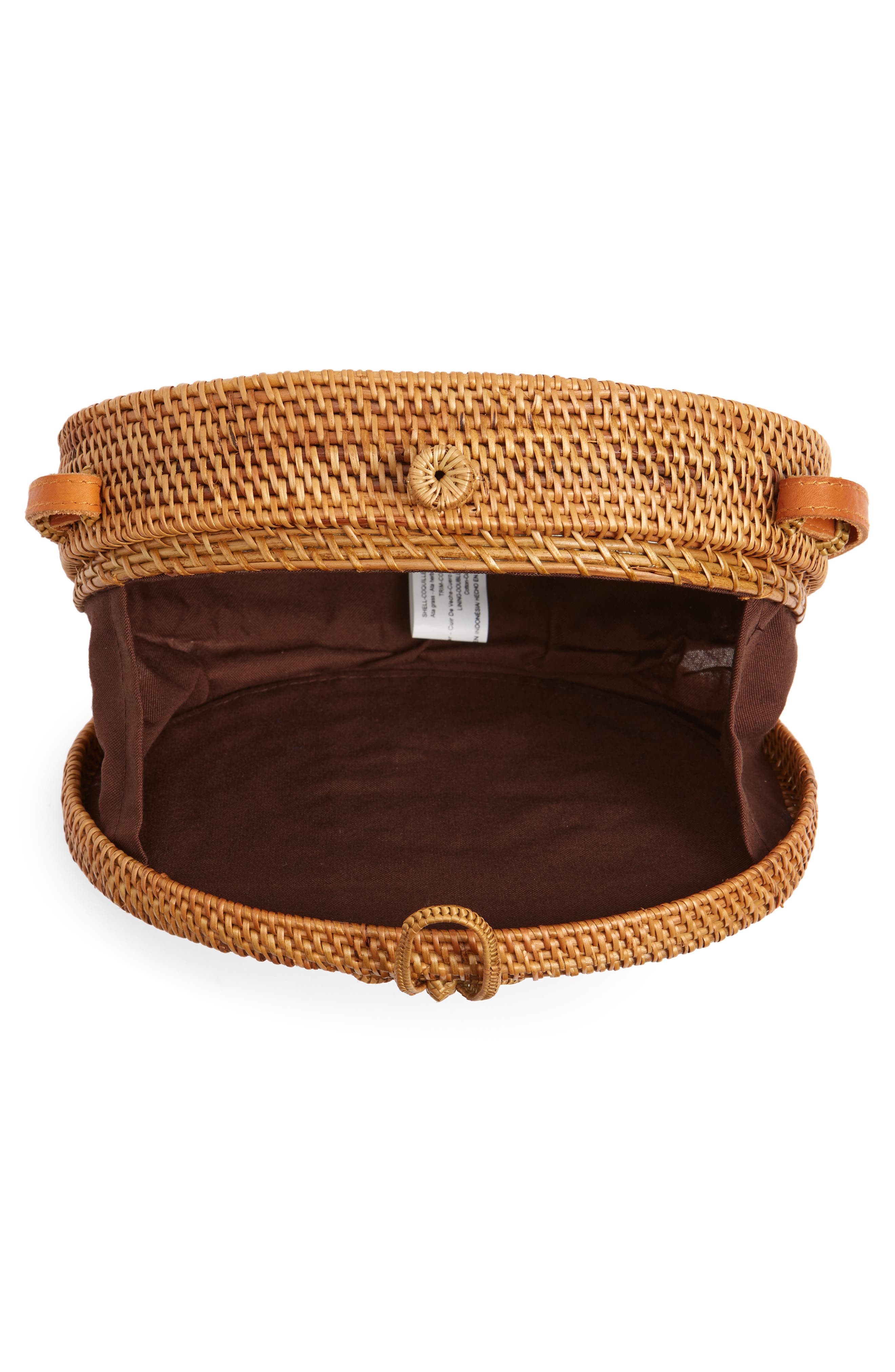 Street Level Oval Rattan Canteen Bag, Alternate, color, 