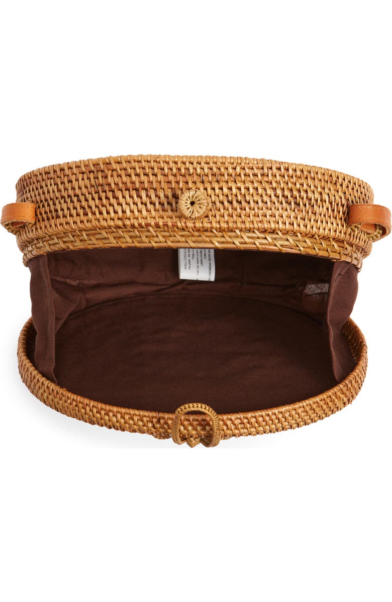 Street Level Oval Rattan Canteen Bag, Alternate, color,