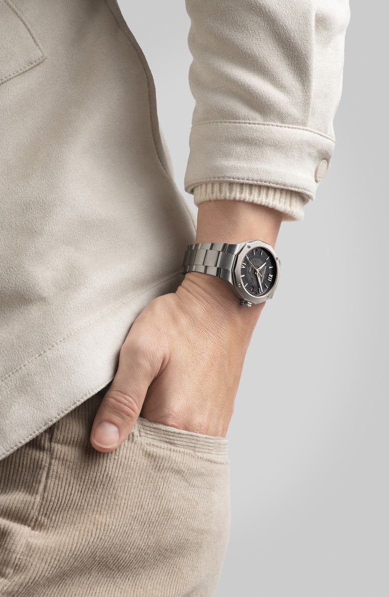 Baume & Mercier Riviera 10715 Automatic Bracelet Watch, 39mm, Alternate, color, Smoked Gray