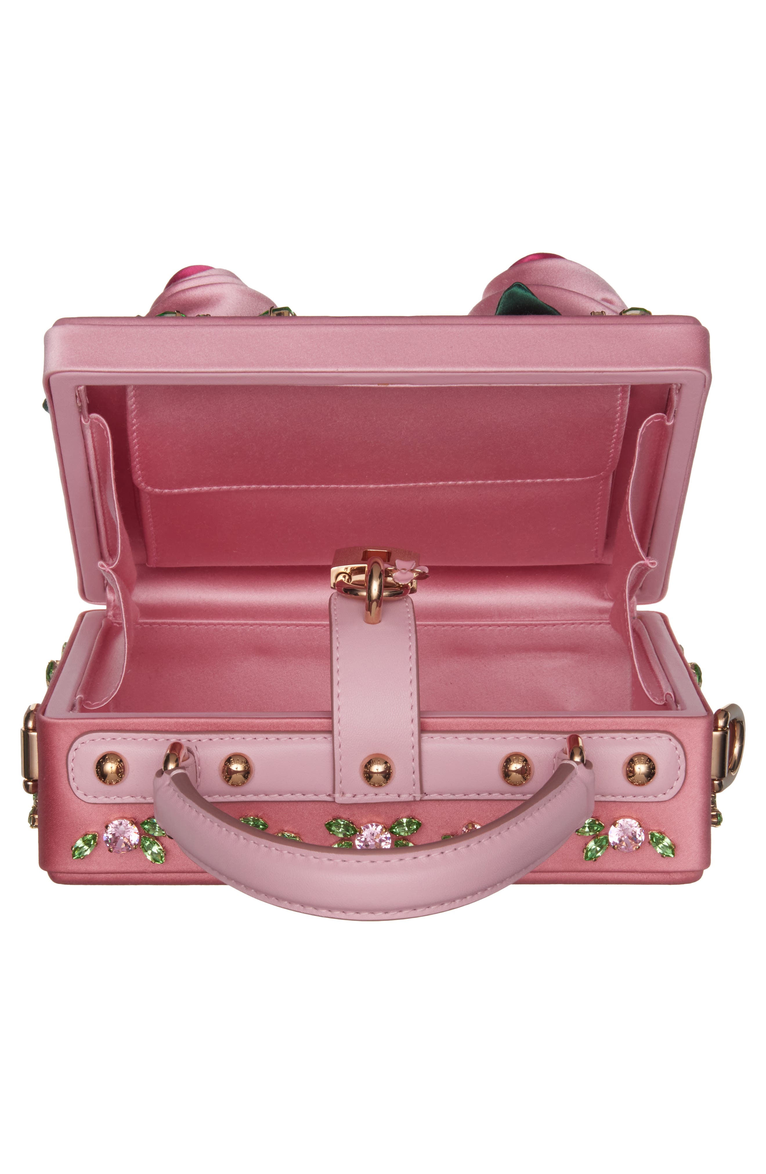 Dolce&Gabbana The Dolce Raso Raso Satin & Leather Box Bag, Alternate, color, 