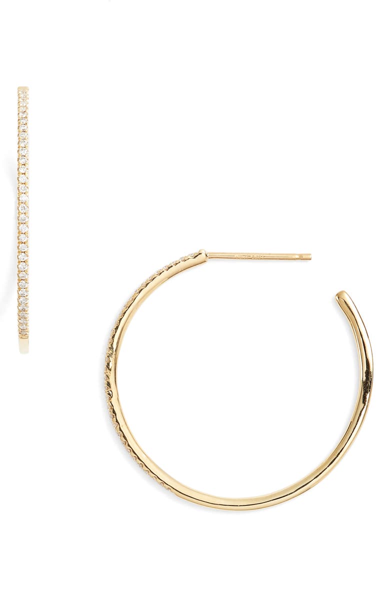 Bony Levy Ella Diamond Hoop Earrings, Main, color, 
