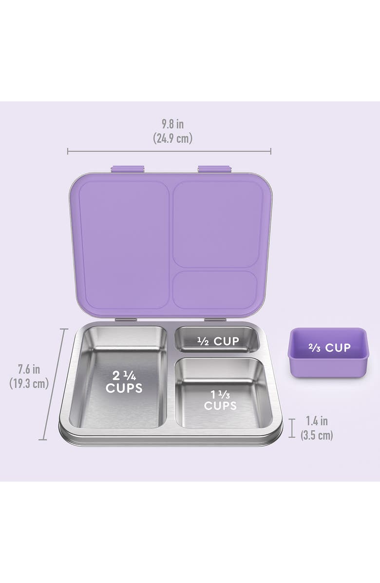 BENTGO Kids' Stainless Steel Prints Lunch Box - Unicorn, Alternate, color, 