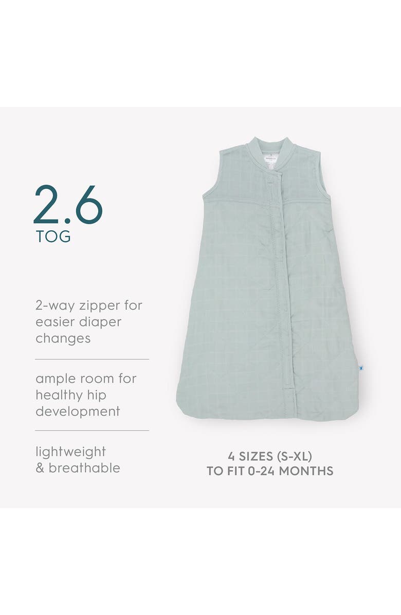 little unicorn Cotton Muslin Quilted Wearable Blanket, Alternate, color, Sea Salt