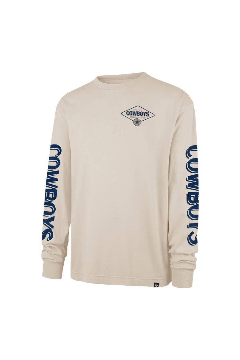 Men's '47 Tan Dallas Cowboys Cairn Ravine Foundation Long Sleeve T-Shirt, Alternate, color, Tan