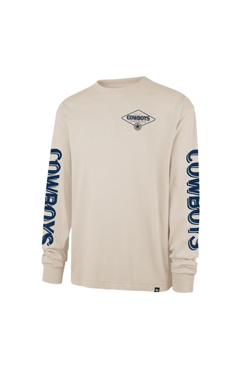 '47 Men's '47 Tan Dallas Cowboys Cairn Ravine Foundation Long Sleeve T-Shirt, Alternate, color, Tan