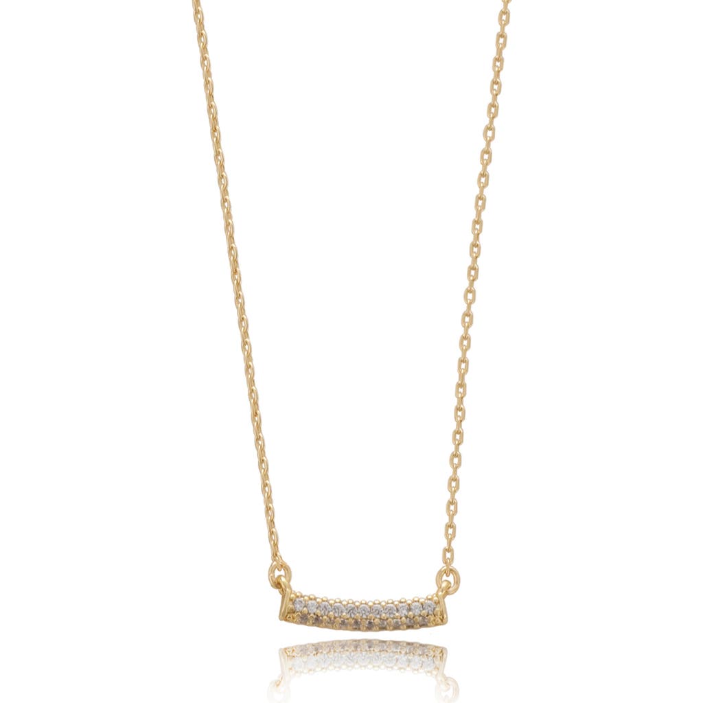 Ettika Cubic Zirconia Bar Pendant Necklace