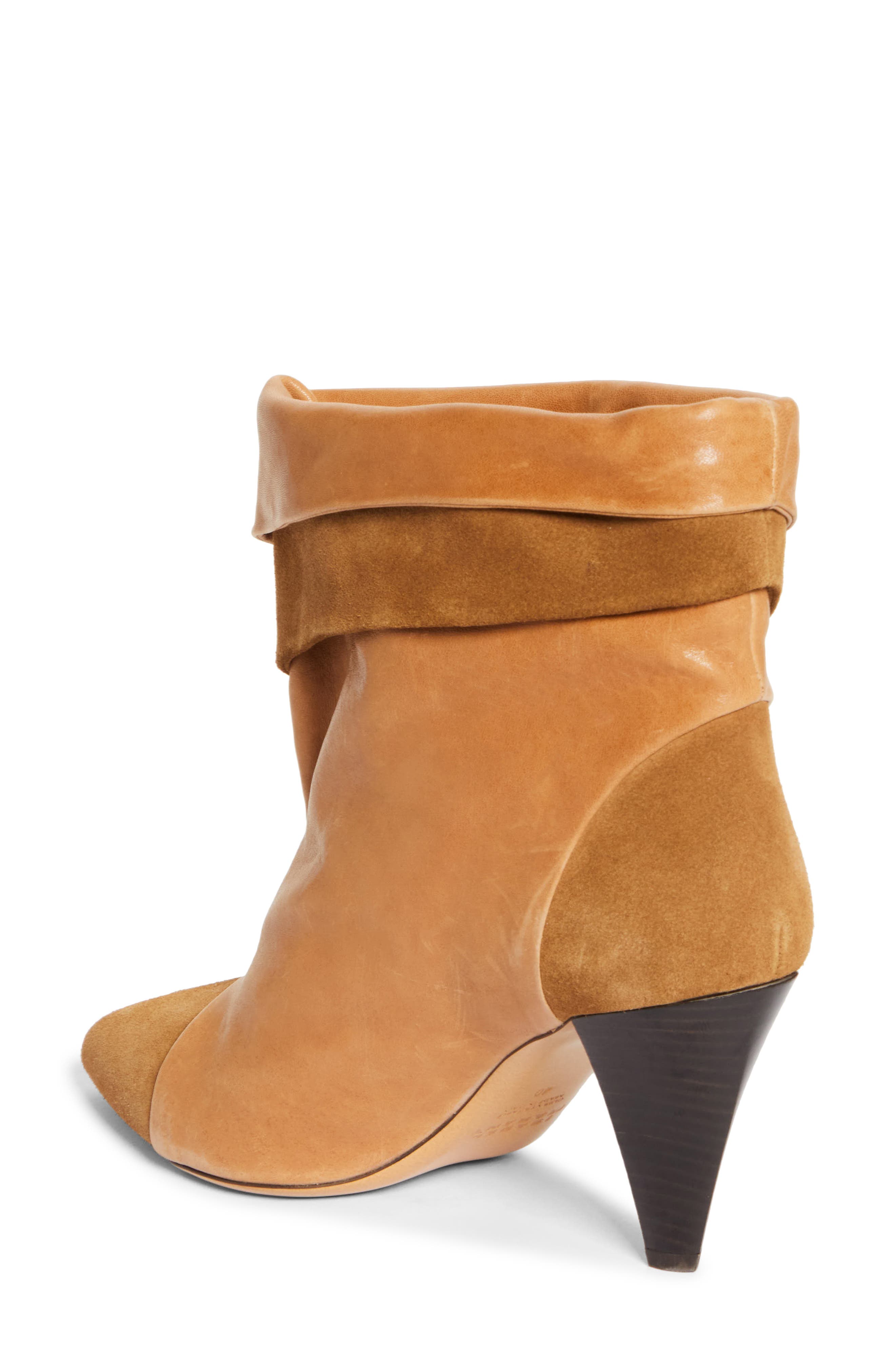 Lyone Layered Cuff Bootie, Alternate, color, COGNAC