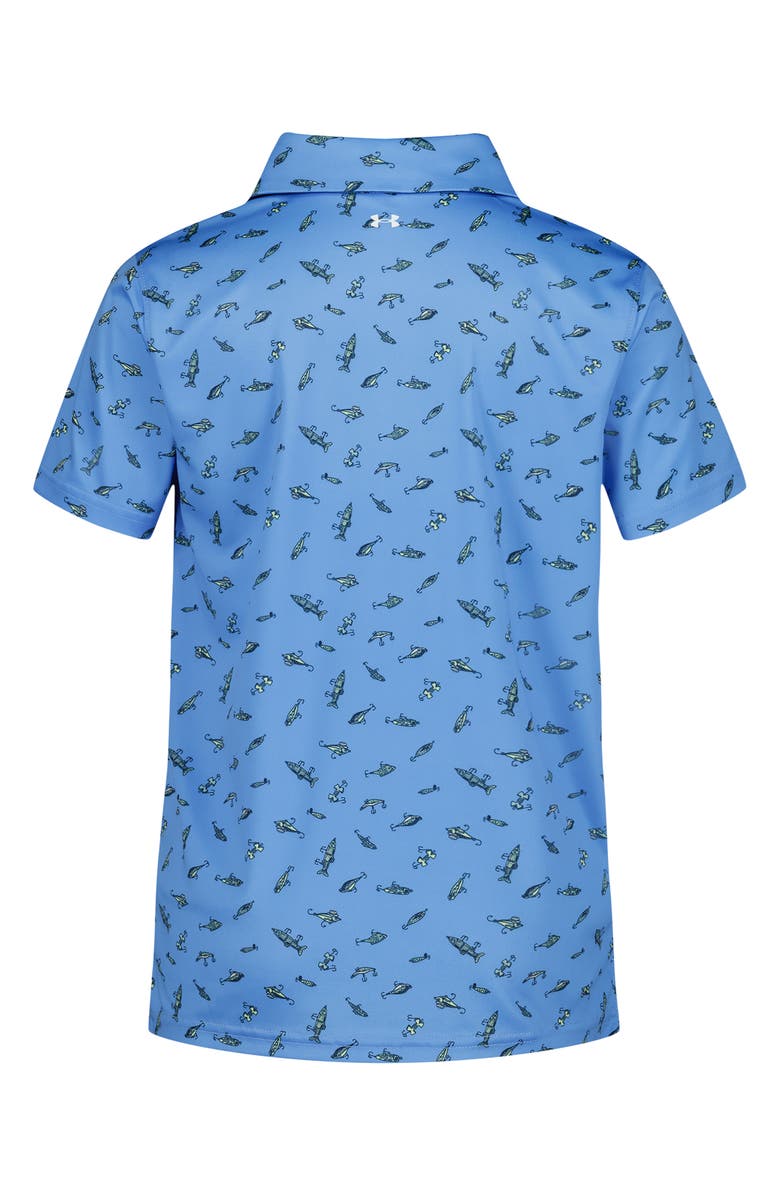 Under Armour Kids' UPF 50+ Polo, Alternate, color, Horizon Blue