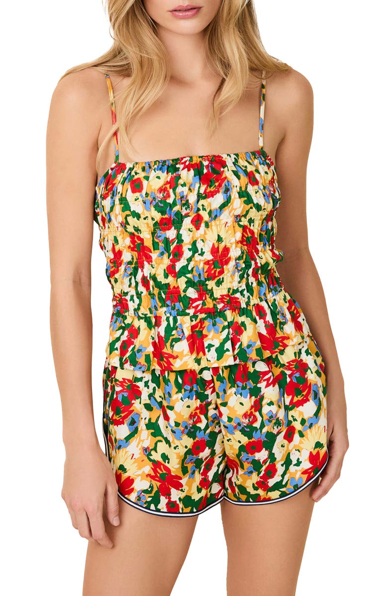 Solid & Striped The Delta Floral Strappy Back Cotton Camisole, Main, color, Picasso Floral