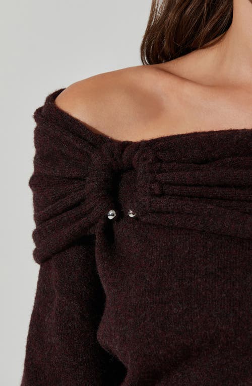 ASTR ASTR THE LABEL WYLIE OFF THE SHOULDER SWEATER