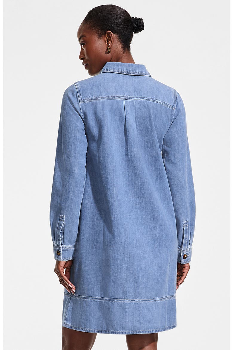Light Weight Denim Popover At the Knee Dress, Alternate, color, Spring Blue Wash